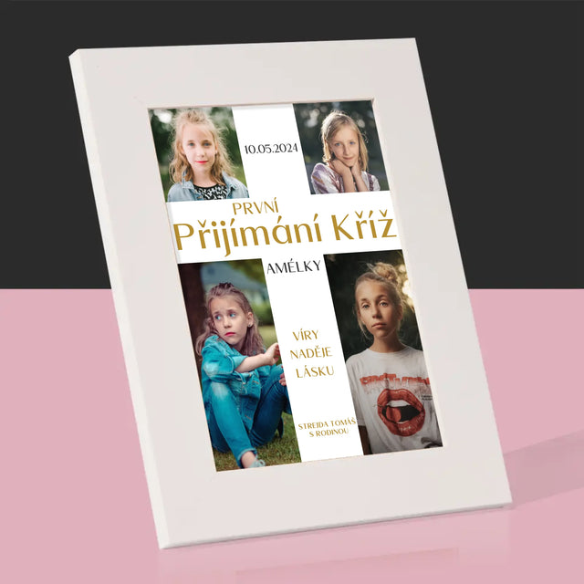 Fotokoláž: První Přijímání Kříž - Fotorámeček