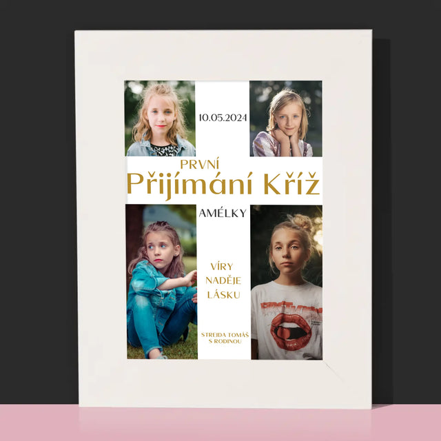 Fotokoláž: První Přijímání Kříž - Fotorámeček