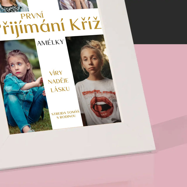 Fotokoláž: První Přijímání Kříž - Fotorámeček