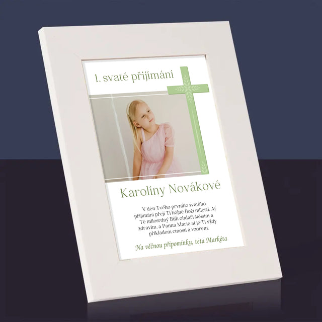 Fotka A Textem: Přijímání Fotografie Kříž - Fotorámeček