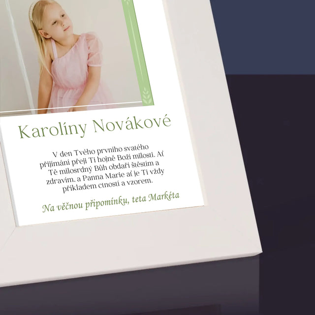 Fotka A Textem: Přijímání Fotografie Kříž - Fotorámeček