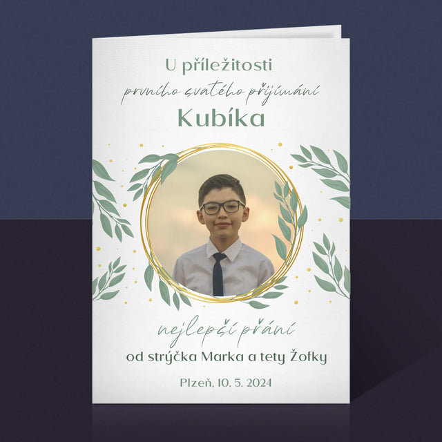 Fotka A Textem: U Příležitosti Prvního Svatého Přijímání - Přání