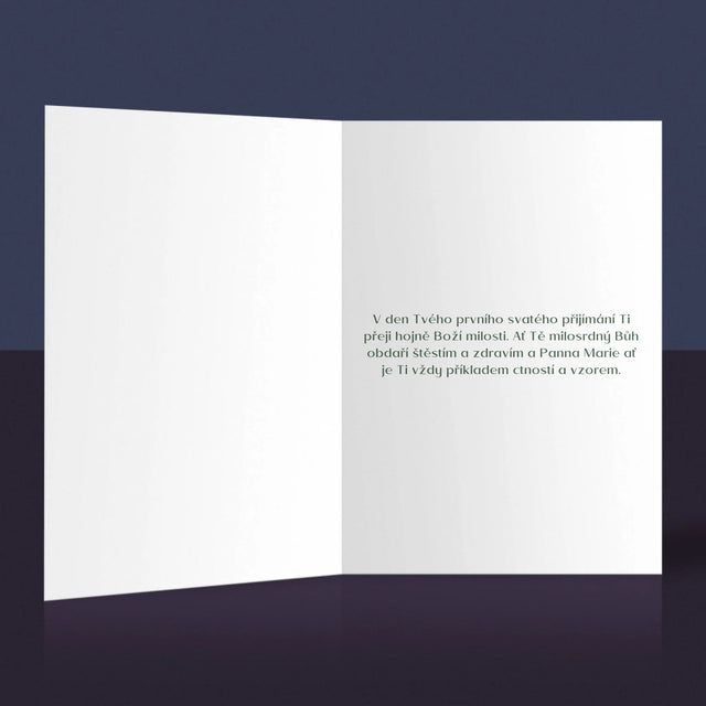 Fotka A Textem: U Příležitosti Prvního Svatého Přijímání - Přání