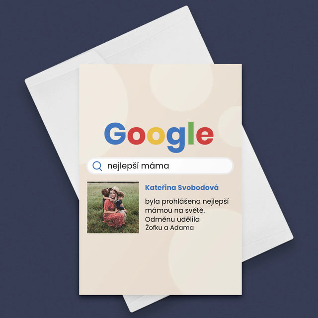 Fotka A Textem: Nejlepší Máma Výsledek Google - Přání