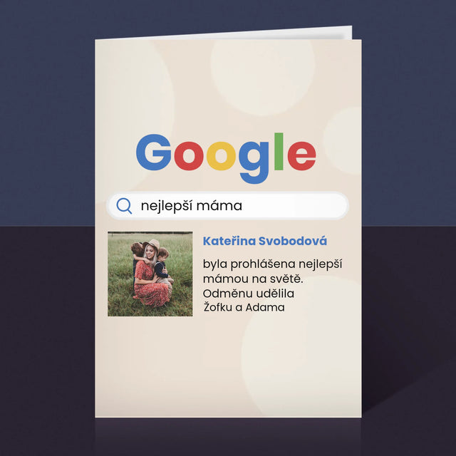 Fotka A Textem: Nejlepší Máma Výsledek Google - Přání