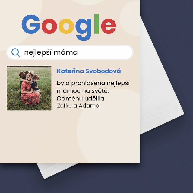 Fotka A Textem: Nejlepší Máma Výsledek Google - Přání
