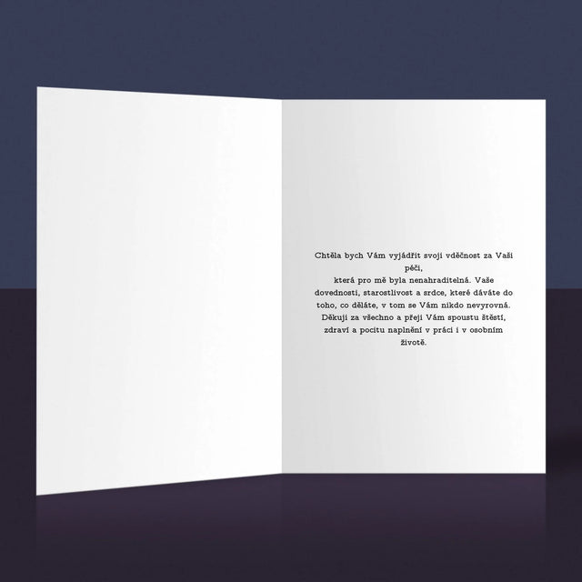 Fotka A Textem: Doktore, Děkuji - Přání