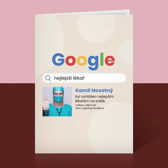 Fotka A Textem: Nejlepší Lékař Výsledek Google - Přání