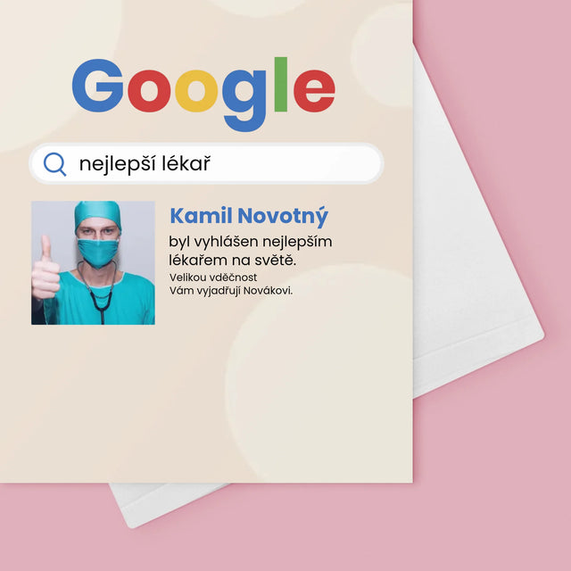 Fotka A Textem: Nejlepší Lékař Výsledek Google - Přání