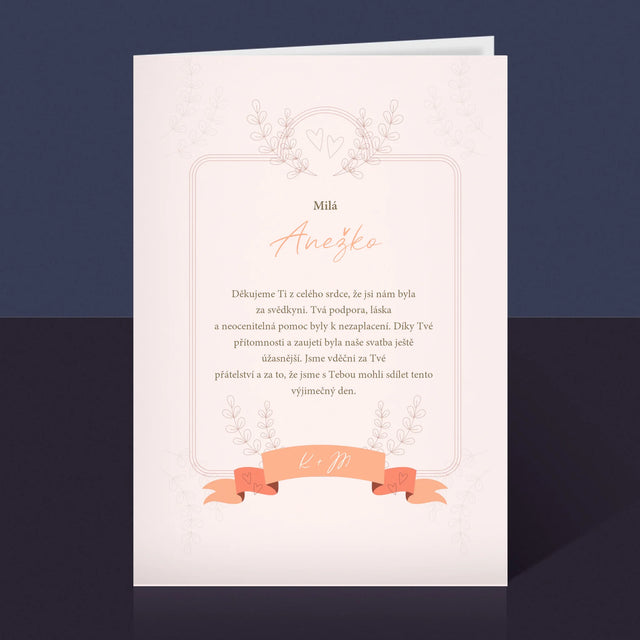 Jméno A Nápis: Poděkování Pro Svědkyni - Přání