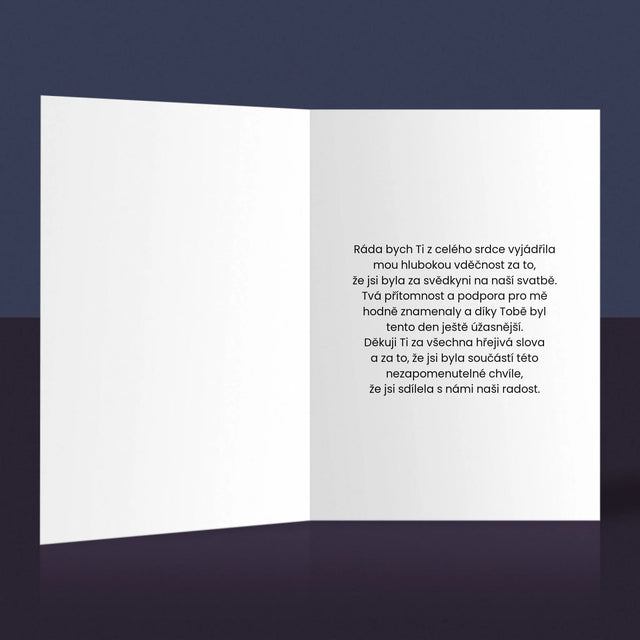 Jméno A Nápis: Poděkování Pro Svědkyni - Přání