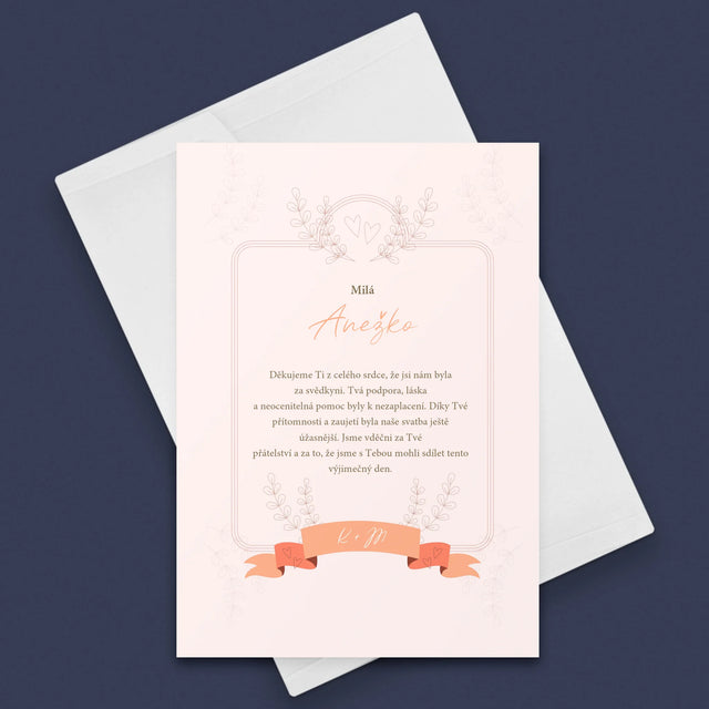 Jméno A Nápis: Poděkování Pro Svědkyni - Přání