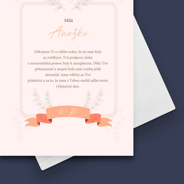 Jméno A Nápis: Poděkování Pro Svědkyni - Přání