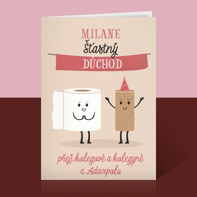 Jméno A Nápis: Šťastný Důchod - Přání