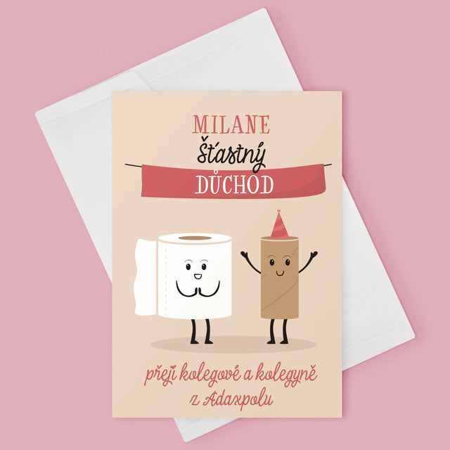 Jméno A Nápis: Šťastný Důchod - Přání