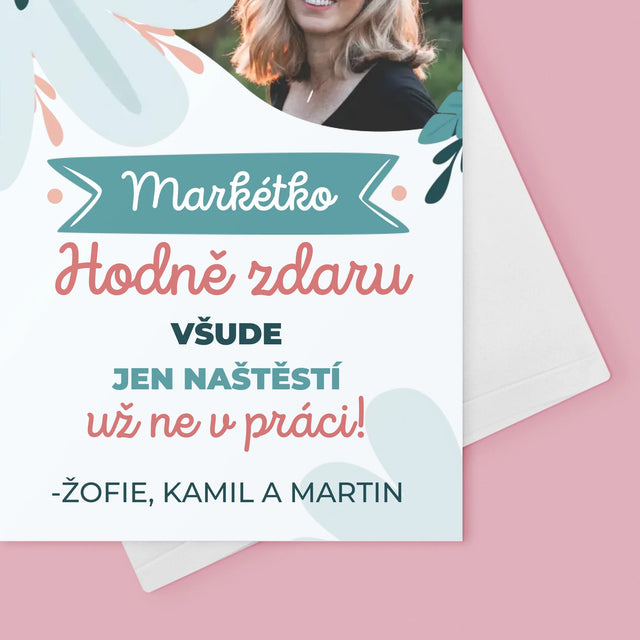 Fotka A Textem: Hodně Zdaru Nikoli V Práci - Přání