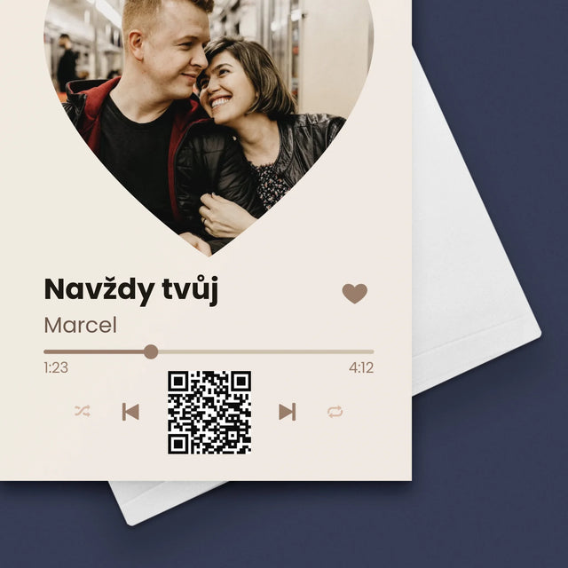 Fotka A Textem: Naše Píseň Na Qr - Přání