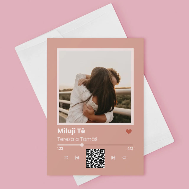 Fotka A Textem: Tvoje Písnička Na Qr - Přání