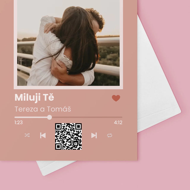 Fotka A Textem: Tvoje Písnička Na Qr - Přání