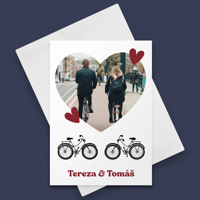 Fotka A Textem: Pár Na Kole - Přání
