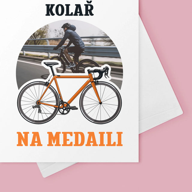 Foto a popisek: Medailový cyklista - blahopřání | CZ