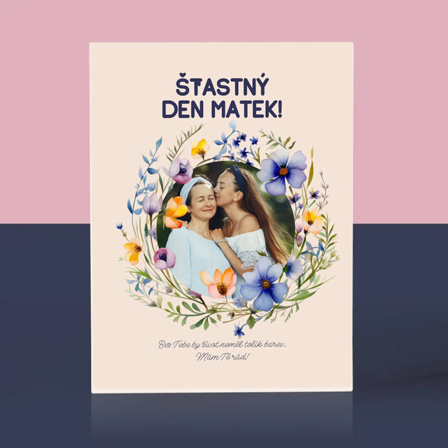 Fotka A Textem: Šťastný Den Matek - Akrylový Blok
