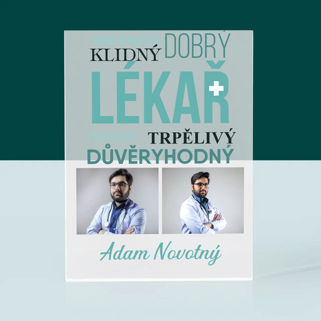 Fotokoláž: Lékař Vlastnosti - Akrylový Blok