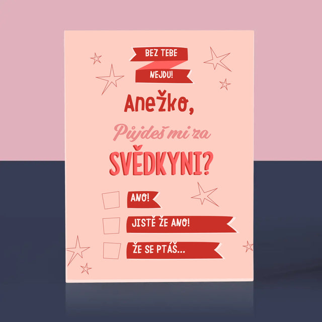 Jméno A Nápis: Bez Tebe Nejdu - Akrylový Blok