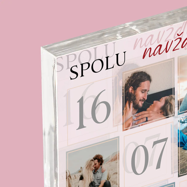 Fotokoláž: Spolu Navždy - Akrylový Blok