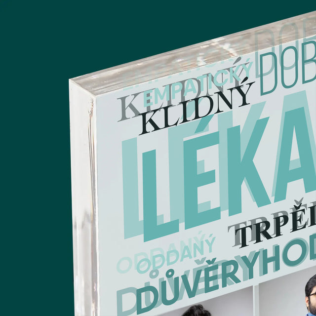 Fotokoláž: Lékař Vlastnosti - Akrylový Blok