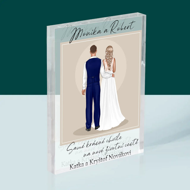 Designér Postav: Novomanželé - Akrylový Blok