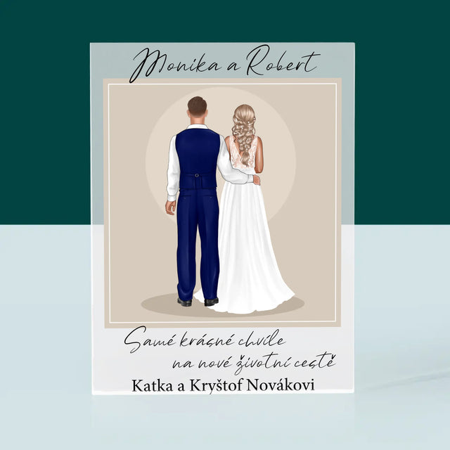 Designér Postav: Novomanželé - Akrylový Blok