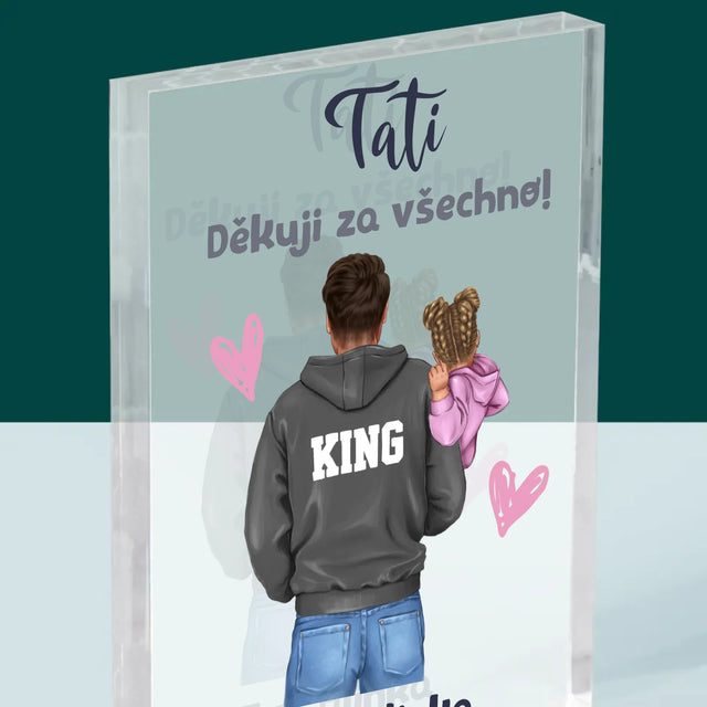Designér Postav: Táta S Dítětem - Akrylový Blok