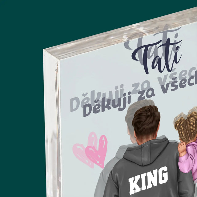 Designér Postav: Táta S Dítětem - Akrylový Blok