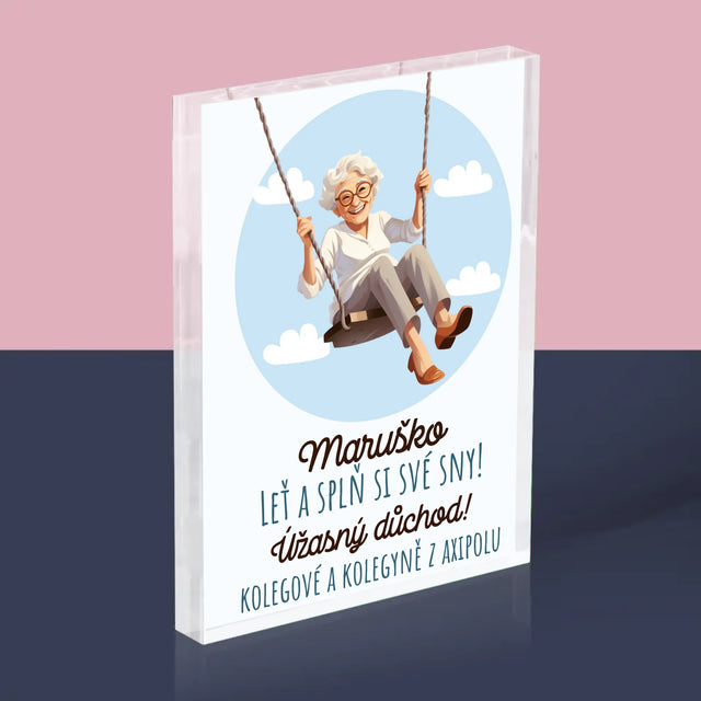 Jméno A Nápis: Splň Si Své Sny - Akrylový Blok