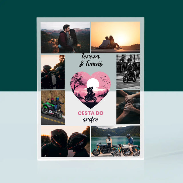 Fotokoláž: Cesta Do Srdce - Akrylový Blok