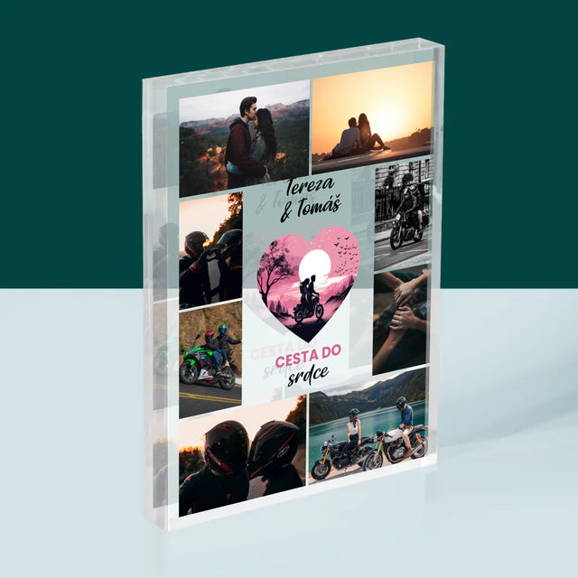 Fotokoláž: Cesta Do Srdce - Akrylový Blok