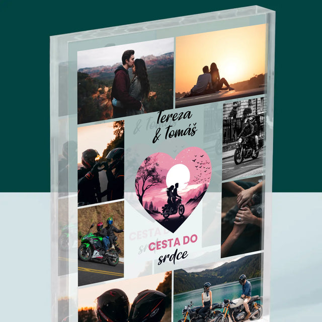 Fotokoláž: Cesta Do Srdce - Akrylový Blok