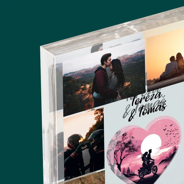 Fotokoláž: Cesta Do Srdce - Akrylový Blok