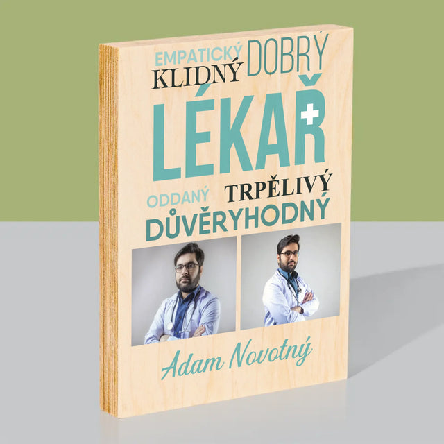 Fotokoláž: Lékař Vlastnosti - Tisk Na Dřevo