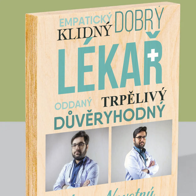 Fotokoláž: Lékař Vlastnosti - Tisk Na Dřevo