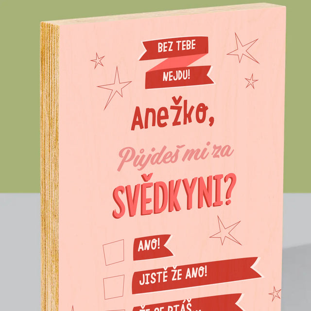 Jméno A Nápis: Bez Tebe Nejdu - Tisk Na Dřevo