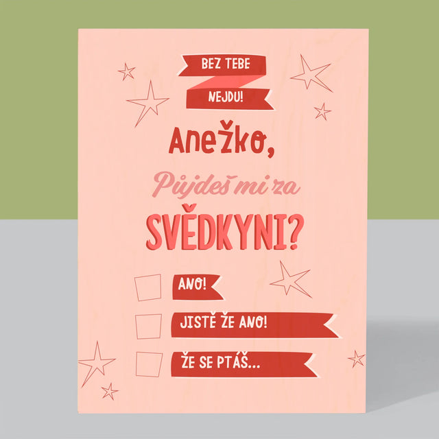 Jméno A Nápis: Bez Tebe Nejdu - Tisk Na Dřevo