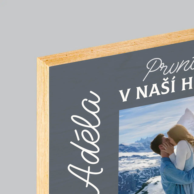 Fotka A Textem: První Den V Naší Historii - Tisk Na Dřevo