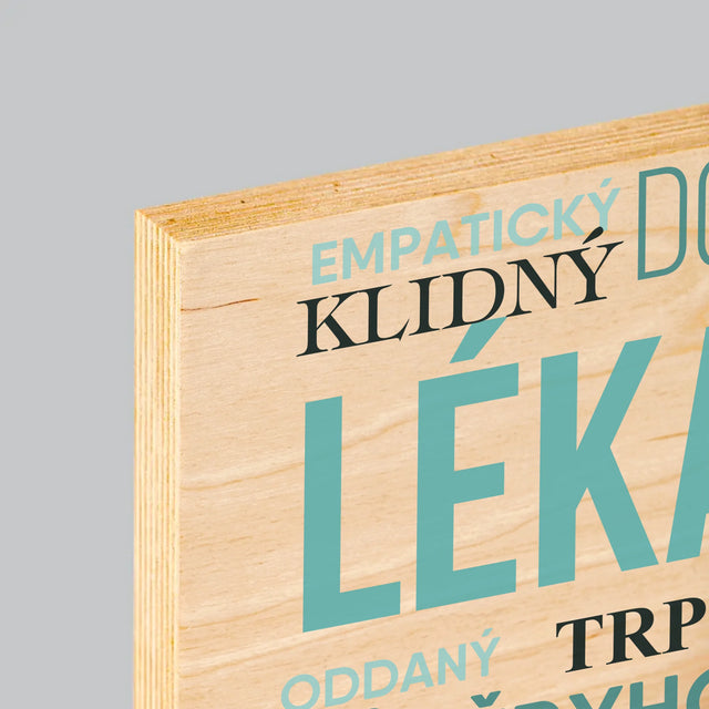 Fotokoláž: Lékař Vlastnosti - Tisk Na Dřevo