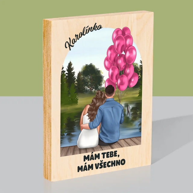 Designér Postav: Ona A On - Tisk Na Dřevo