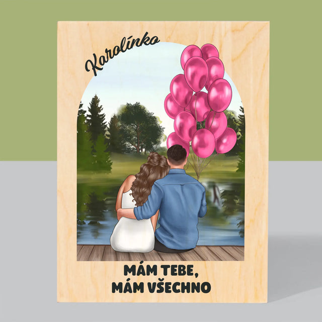 Designér Postav: Ona A On - Tisk Na Dřevo