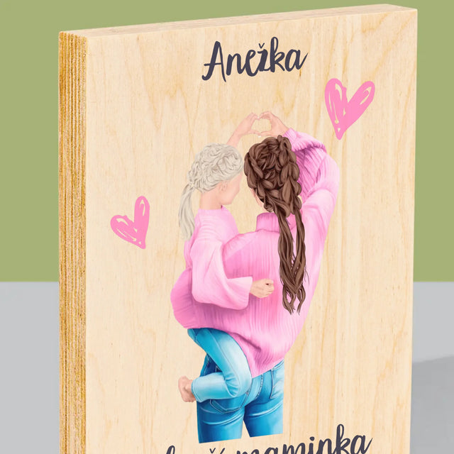 Designér Postav: Nejlepší Maminka Na Světě - Tisk Na Dřevo
