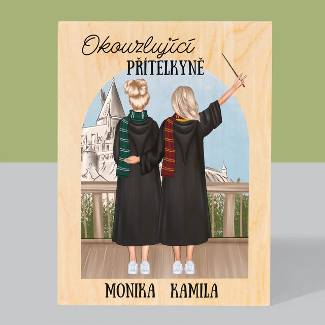 Designér Postav: Okouzlující Přítelkyně - Tisk Na Dřevo