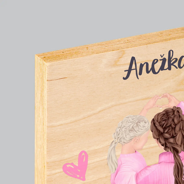 Designér Postav: Nejlepší Maminka Na Světě - Tisk Na Dřevo